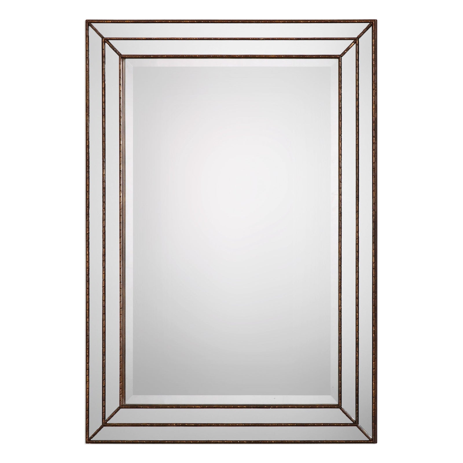 Modern Accents Grooved Inlay Mirror