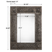 Modern Accents Embossed Metal Frame Mirror