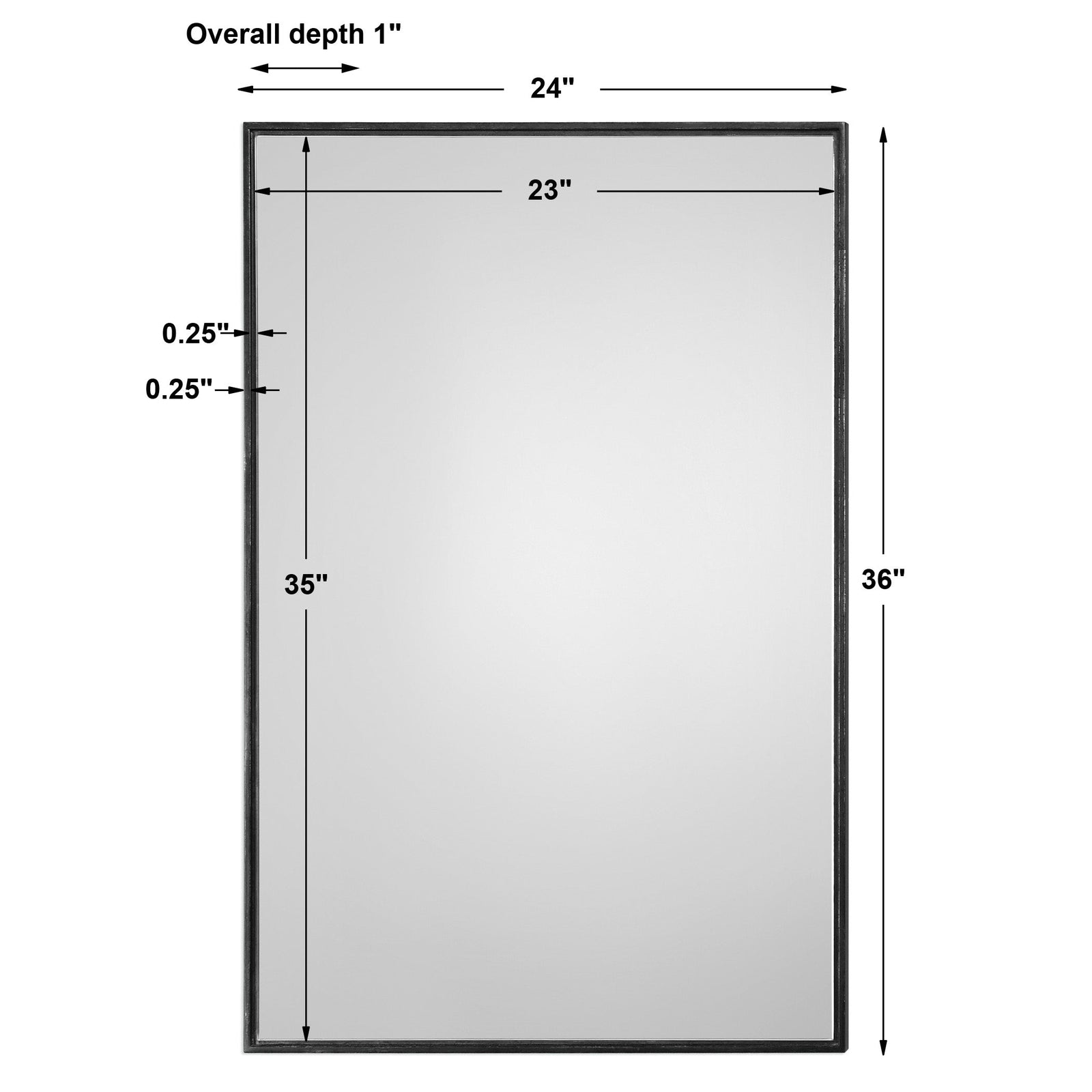 Modern Accents Framed Floating Mirror