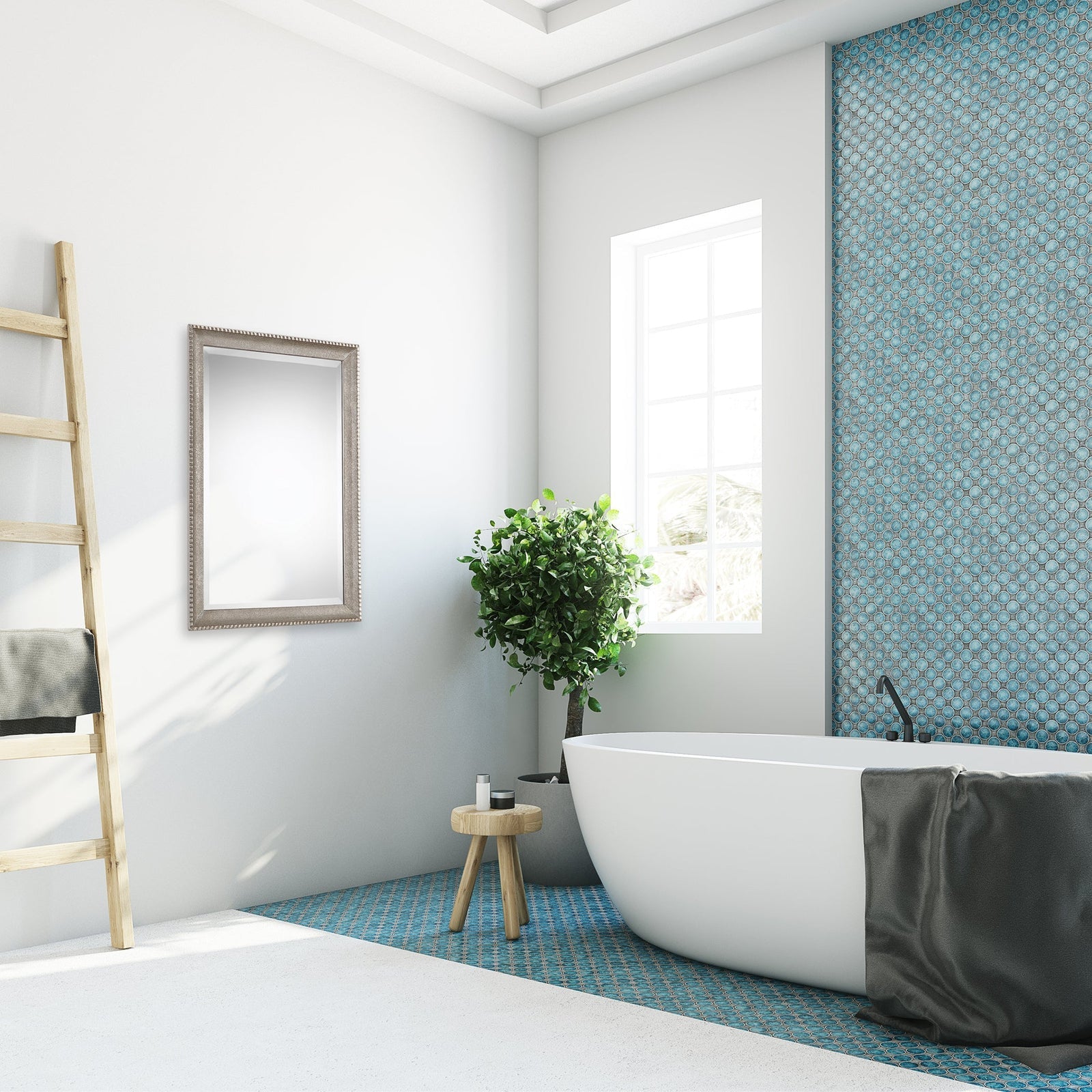 Modern Accents Textured Metallic Mirror
