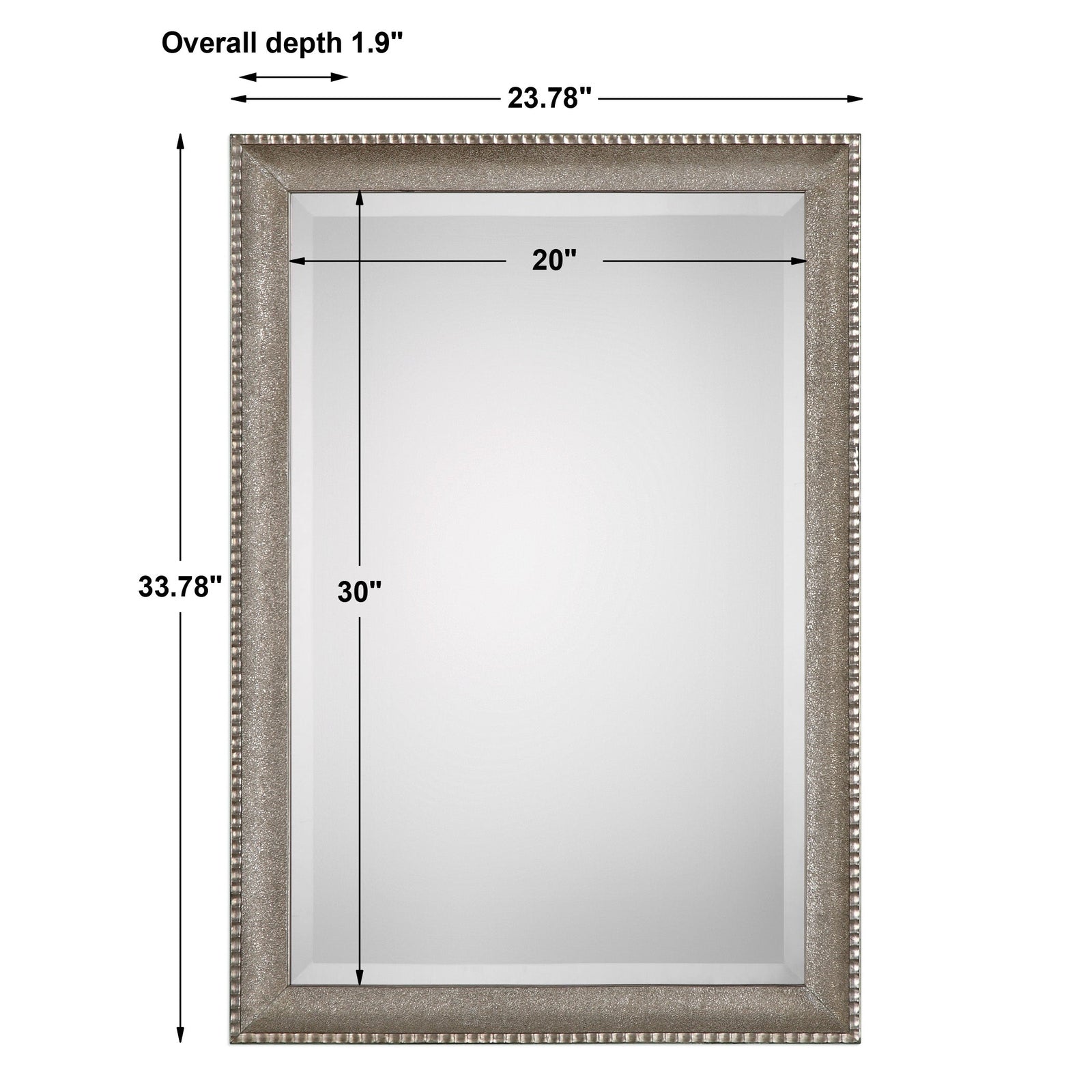 Modern Accents Textured Metallic Mirror