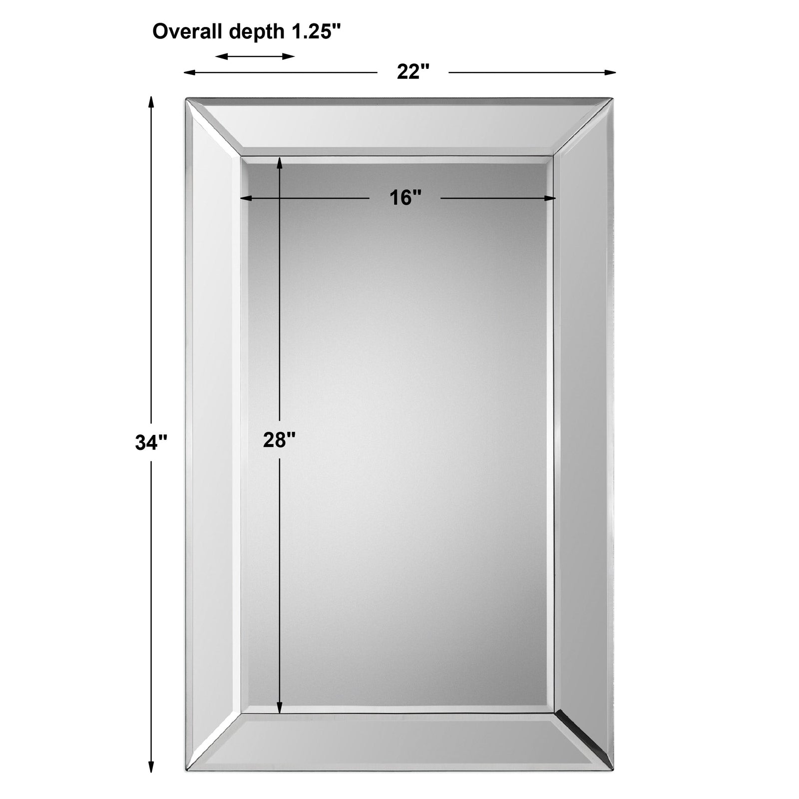 Modern Accents Beveled Panel Mirror
