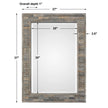 Modern Accents Aged Wood Frame Mirror