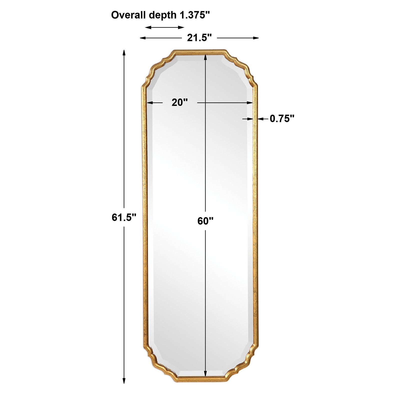 Modern Accents Curved Corners Mirror