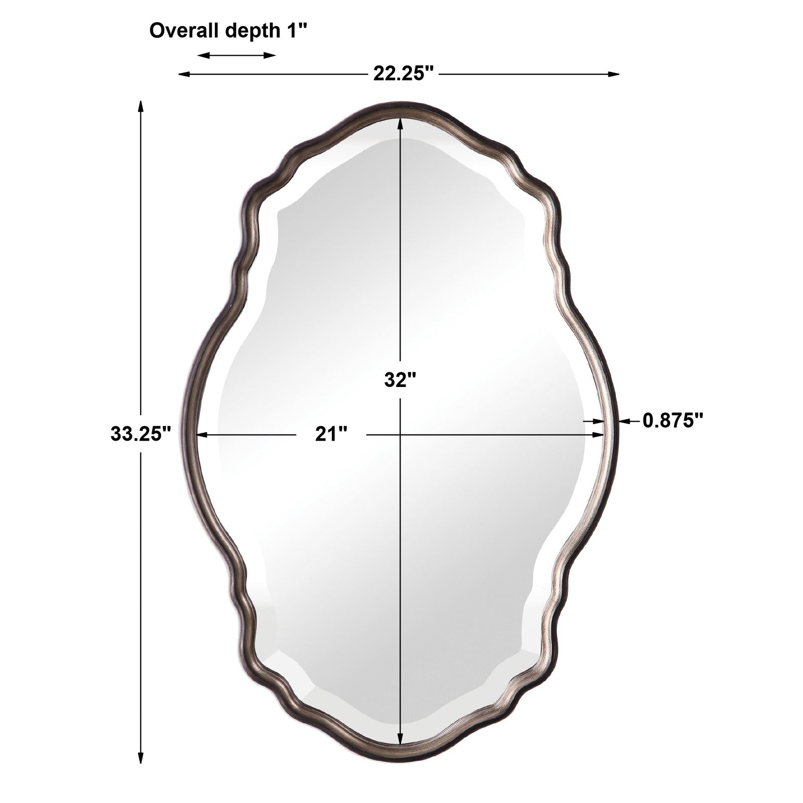 Modern Accents Curved Bevel Mirror