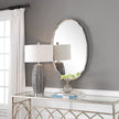 Modern Accents Oval Hammered Metal Mirror