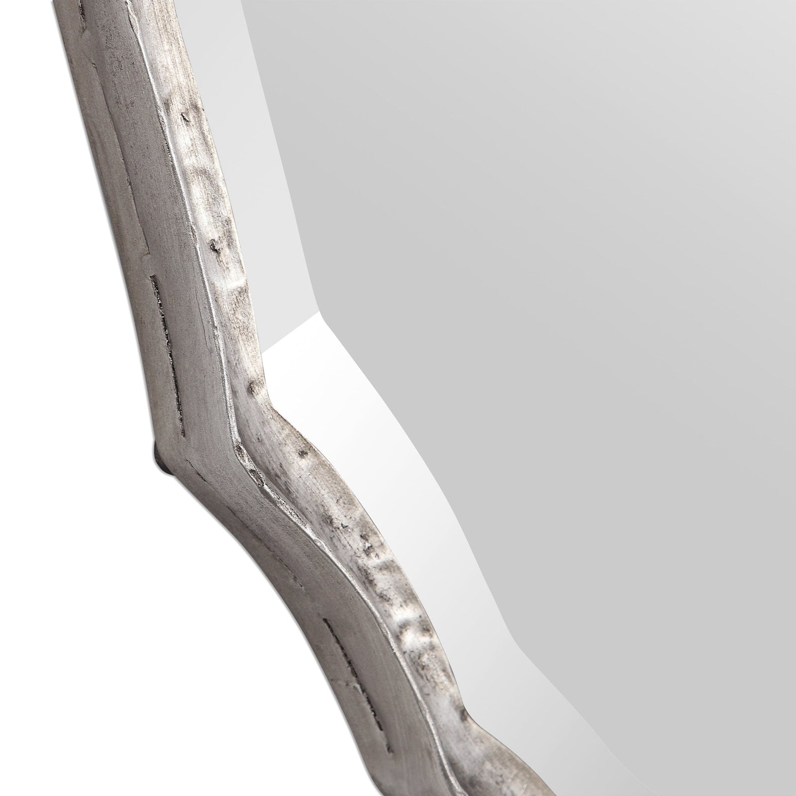 Modern Accents Oval Hammered Metal Mirror