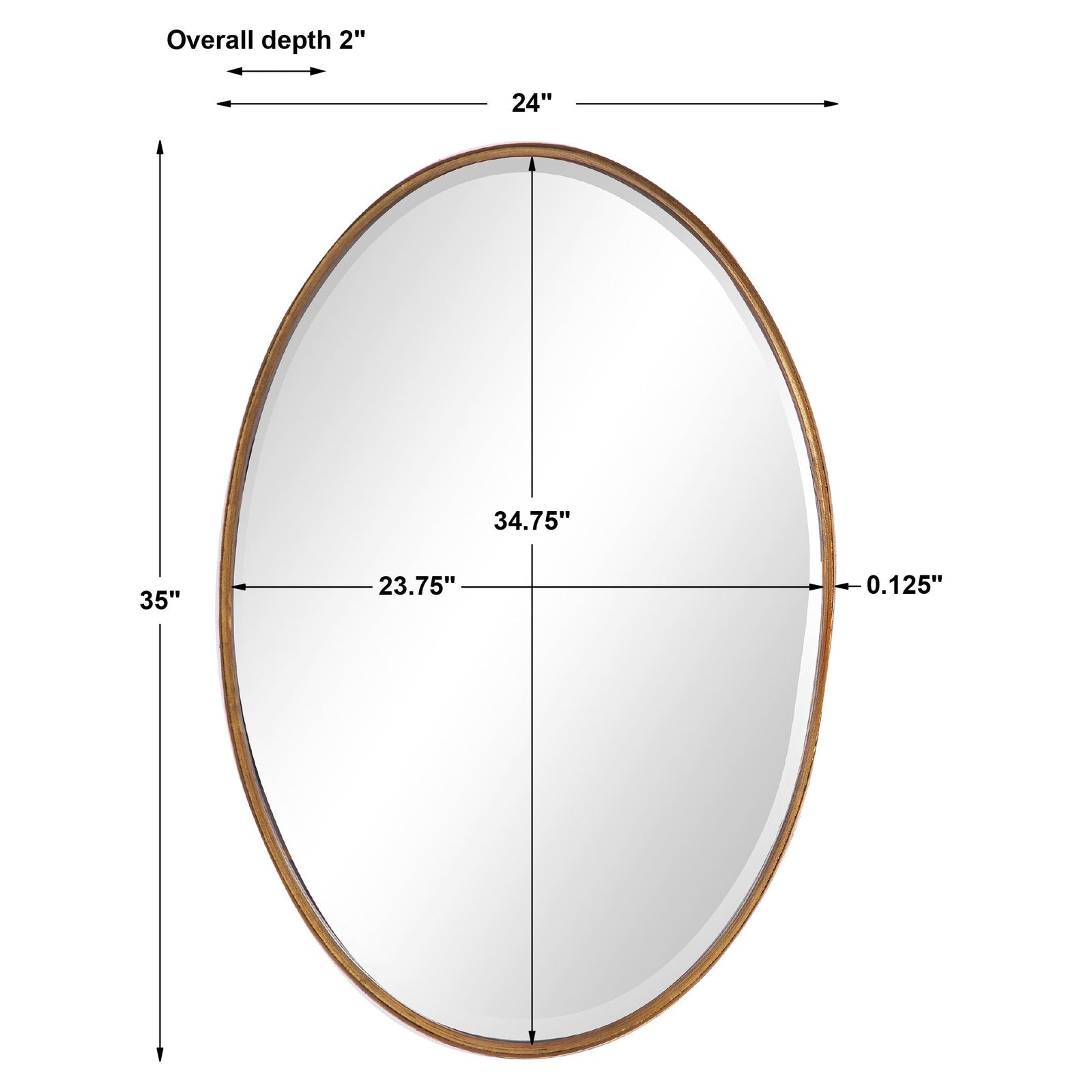 Modern Accents Oval Frame Mirror