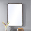 Modern Accents Rounded Metal Rectangular Mirror
