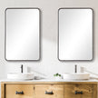 Modern Accents Rounded Metal Rectangular Mirror