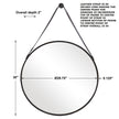 Modern Accents Round Hanging Mirror