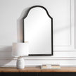 Modern Accents Hammered Metal Arched Mirror