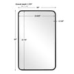 Modern Accents Metal Rounded Corners Mirror