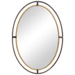 Modern Accents Oval Double Frame Mirror
