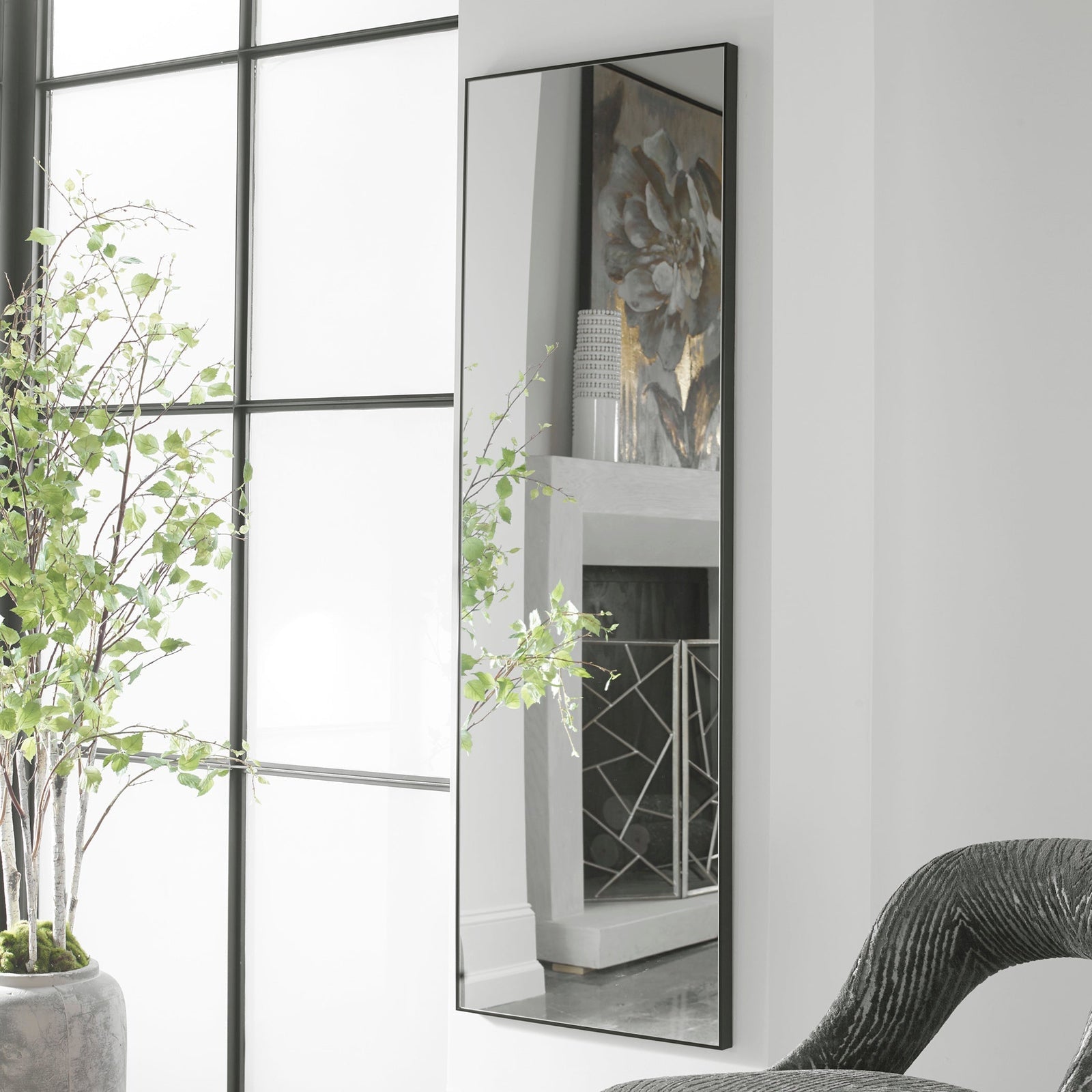 Modern Accents Thin Rectangular Mirror
