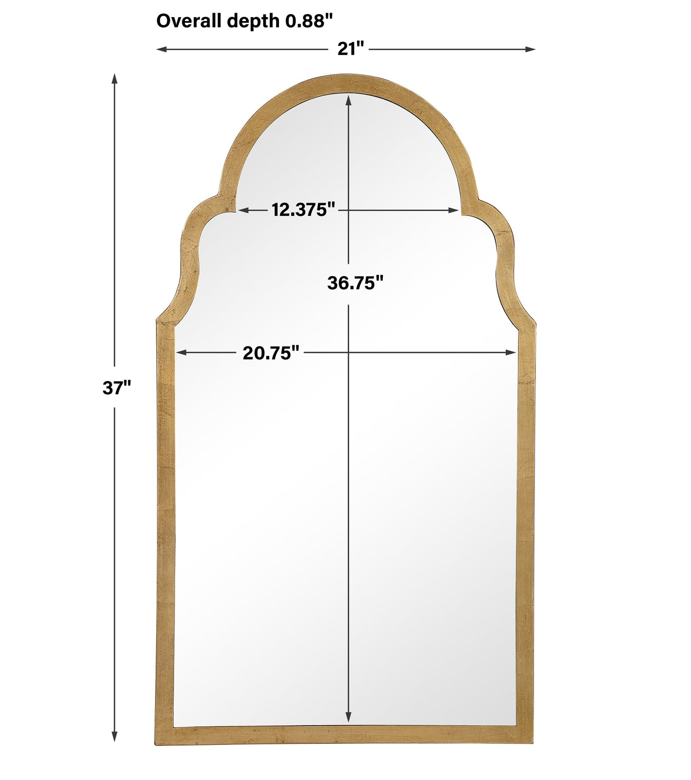 Modern Accents Iron Arch Top Mirror