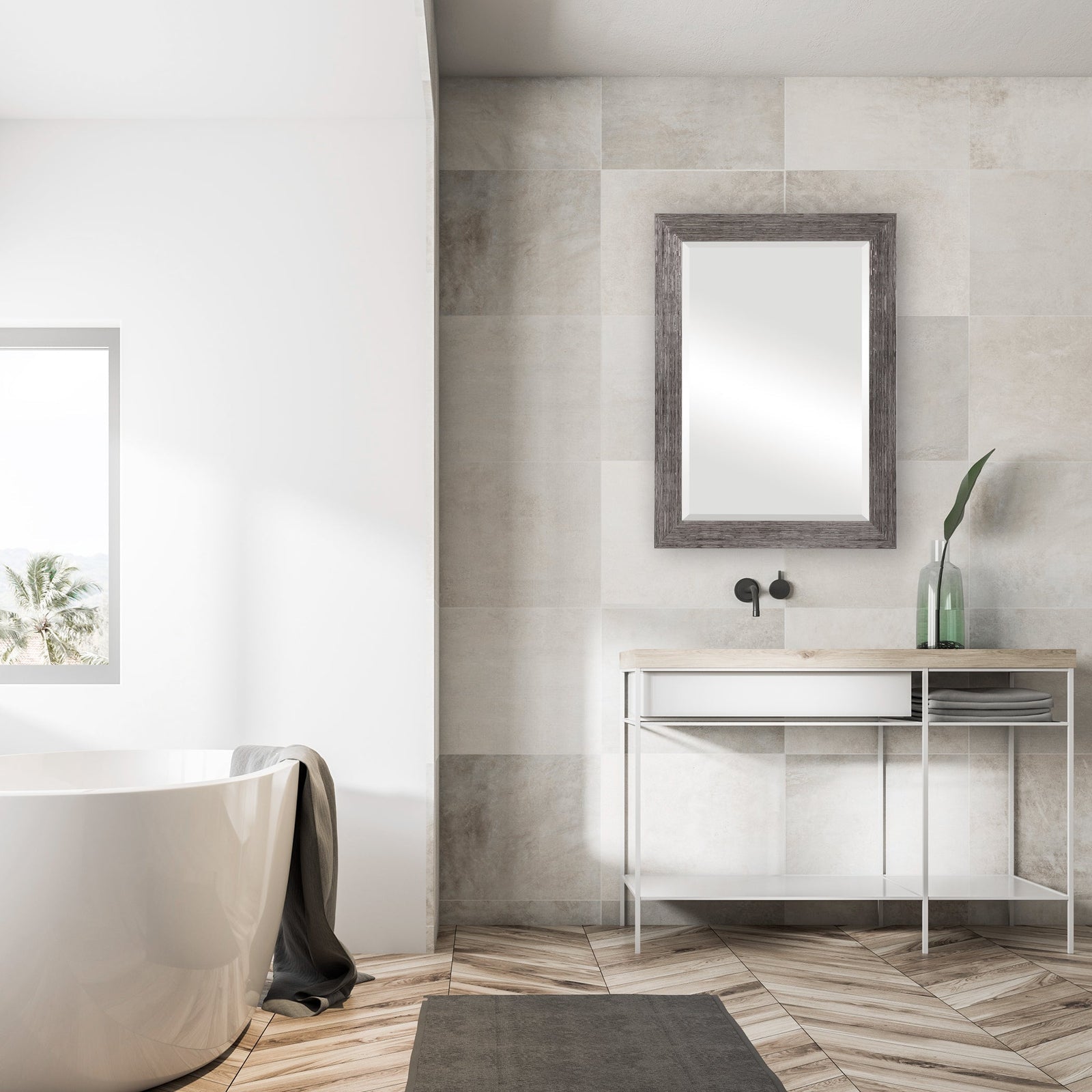 Modern Accents Raised Frame Mirror