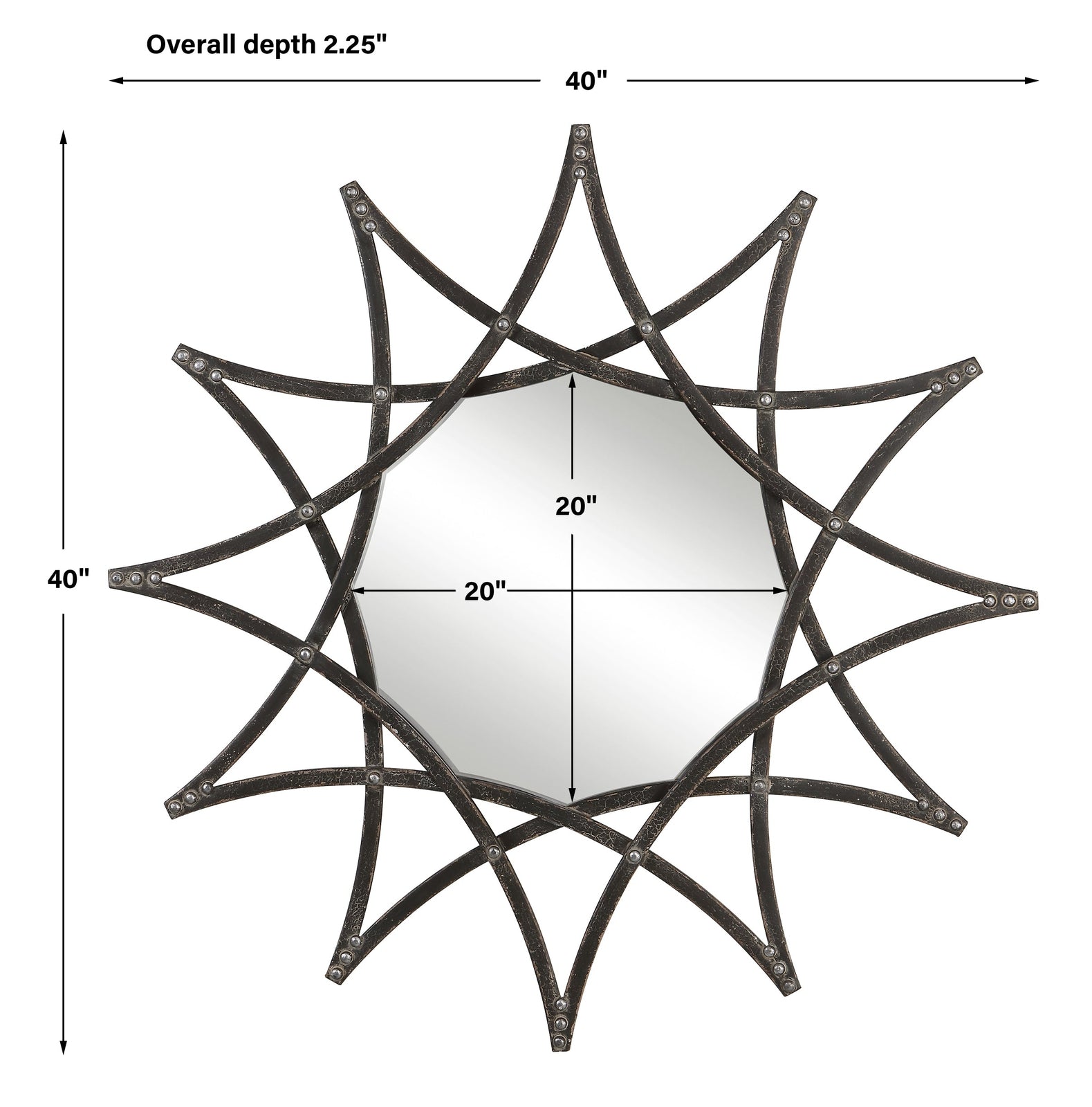 Uttermost Solaris Iron Star Mirror Clearance