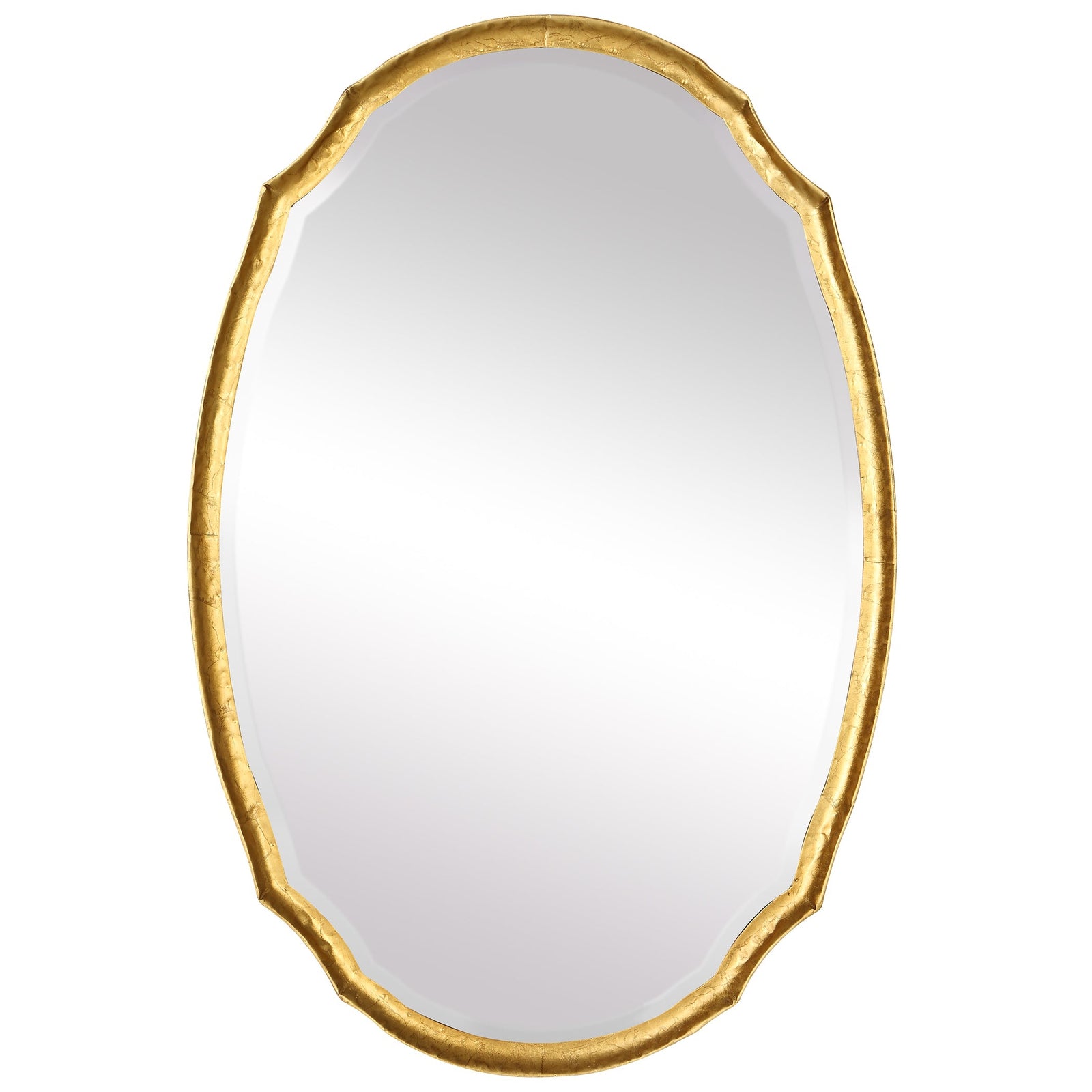 Modern Accents Oval Hammered Metal Mirror