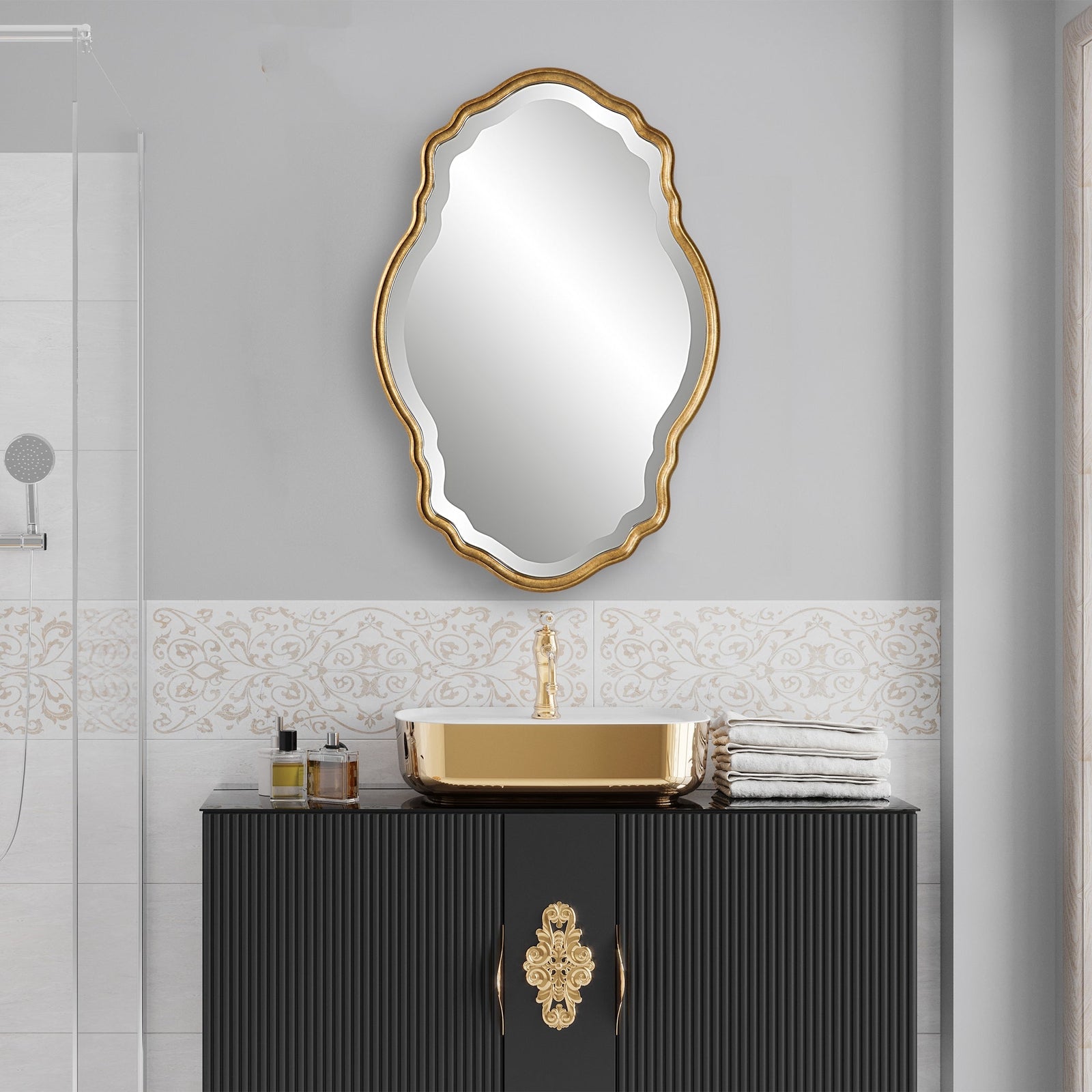 Modern Accents Curved Bevel Mirror