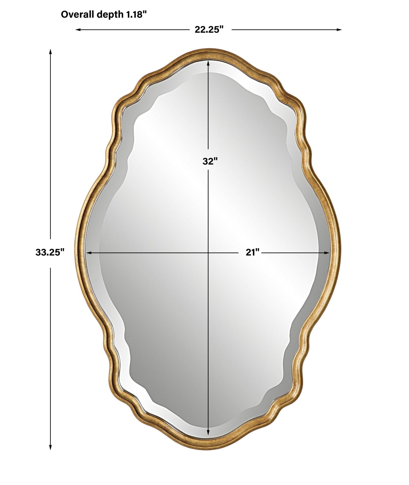 Modern Accents Curved Bevel Mirror