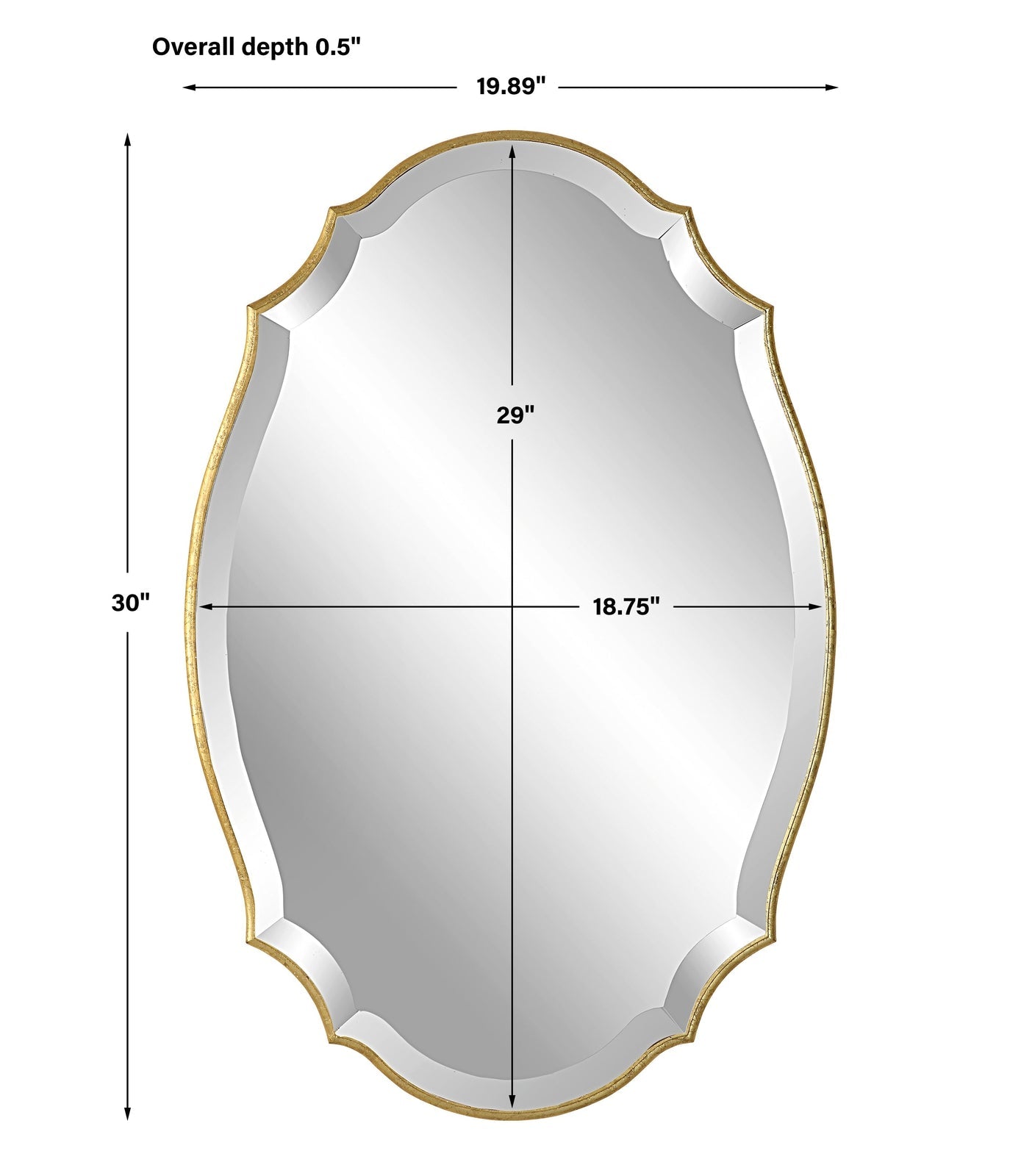 Modern Accents Shaped Beveled Mirror