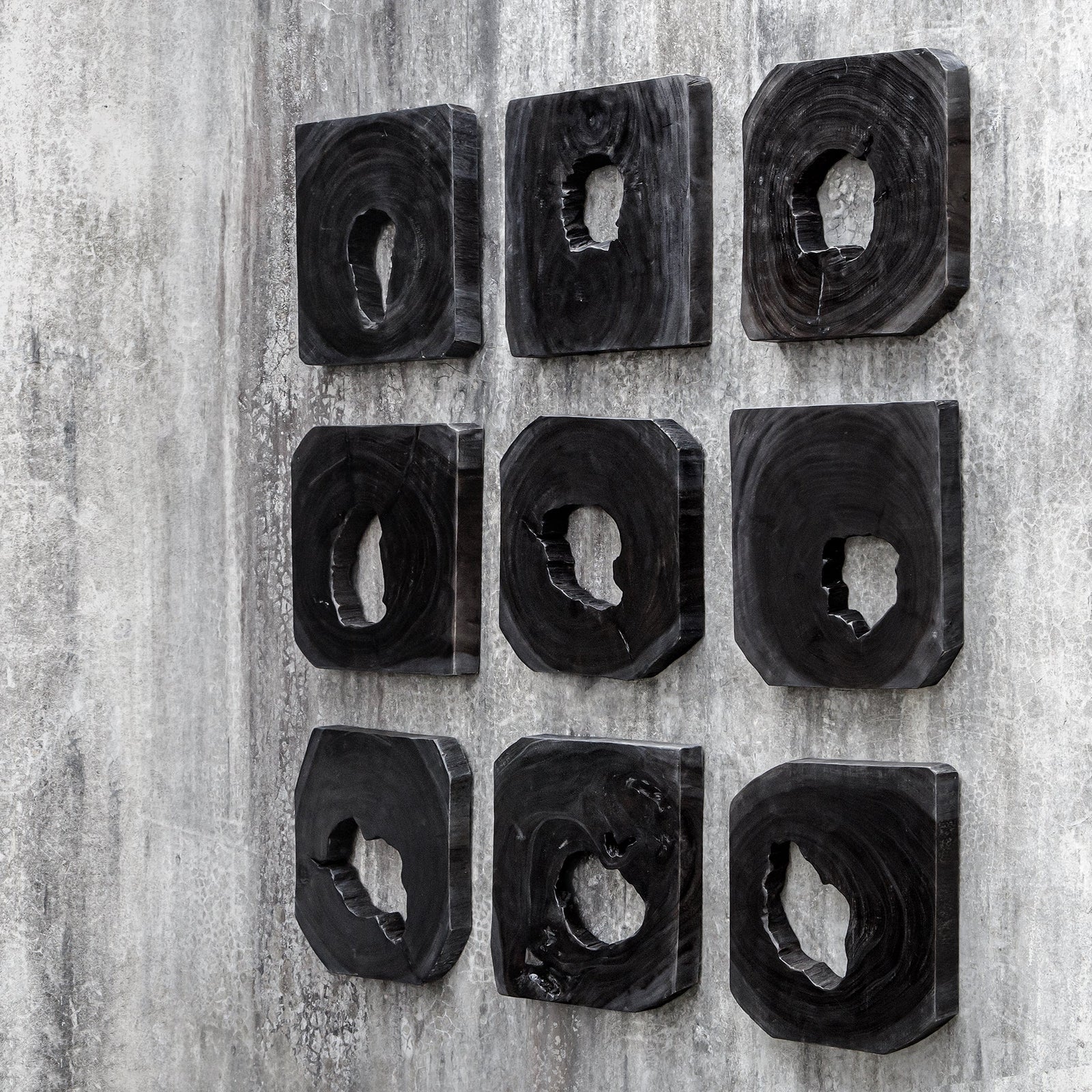 Uttermost Bahati Wood Wall Art - Set of 9
