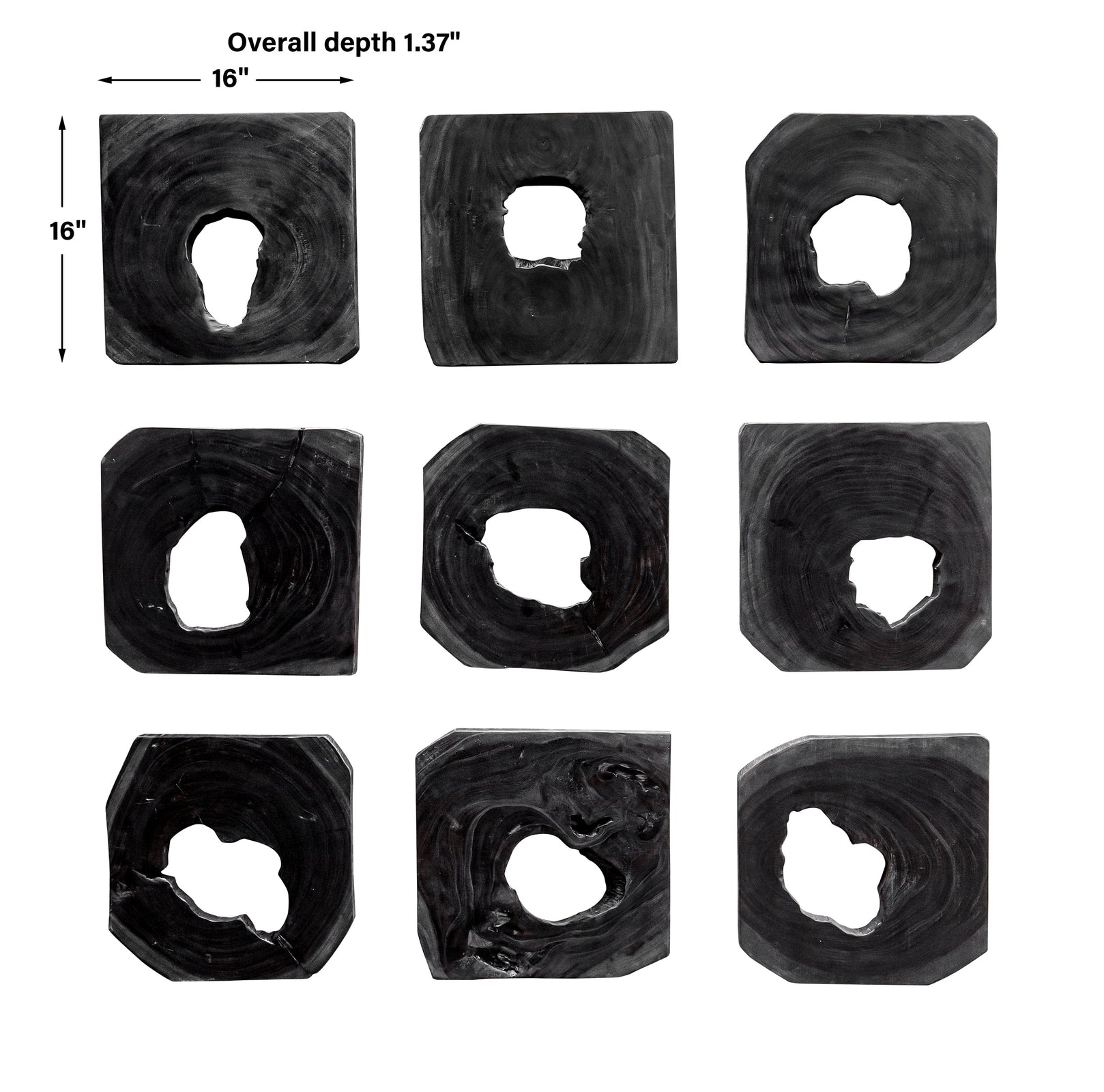 Uttermost Bahati Wood Wall Art - Set of 9