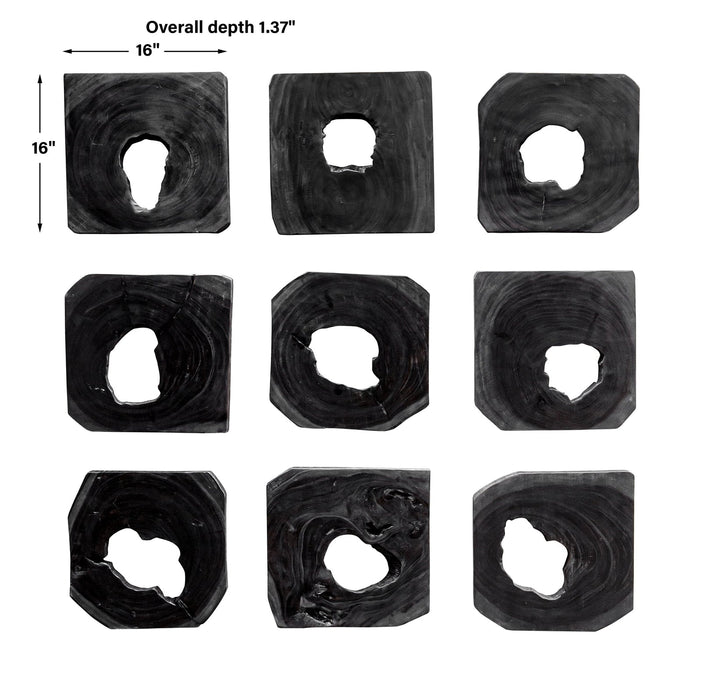 Uttermost Bahati Wood Wall Art - Set of 9