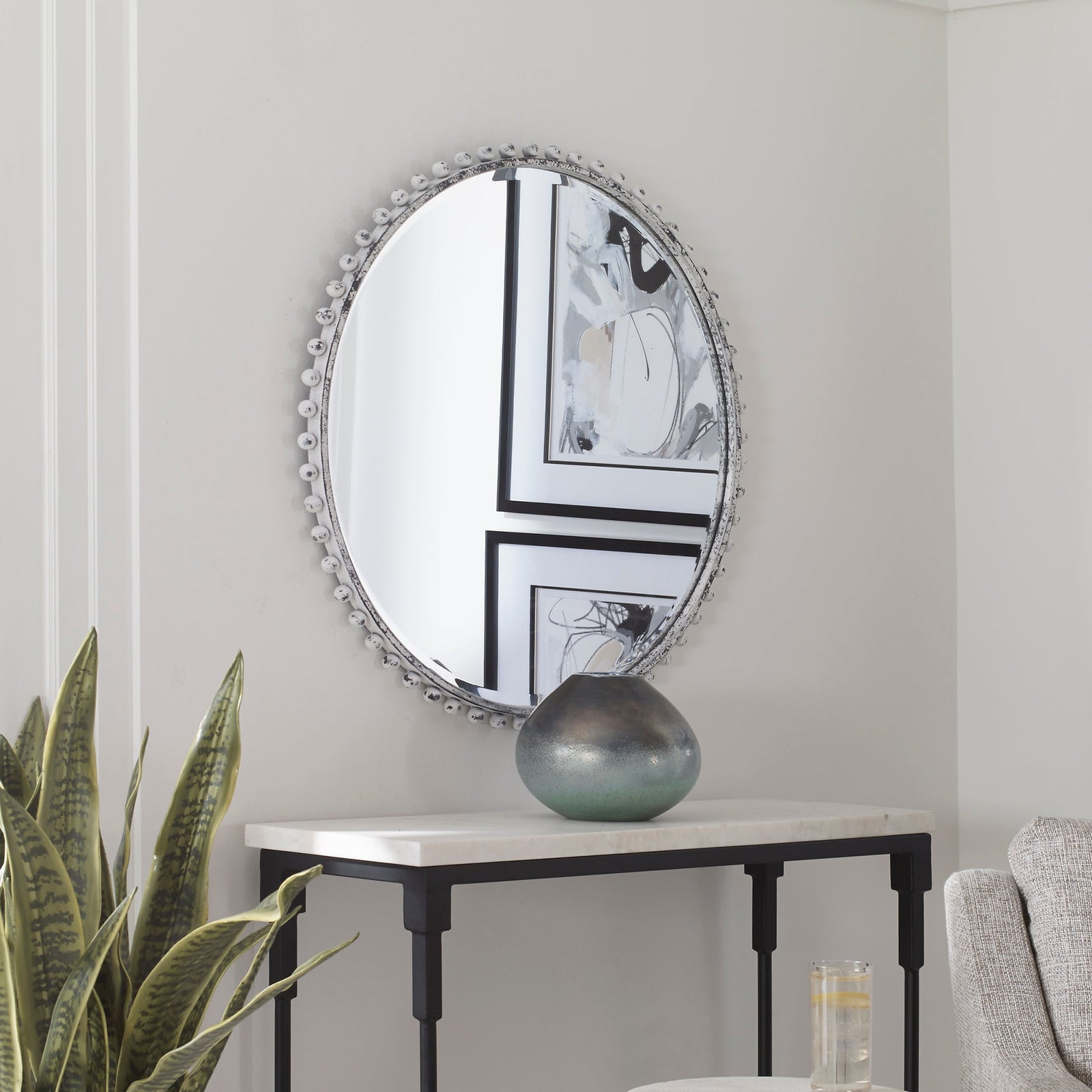 Uttermost Taza Round Mirror