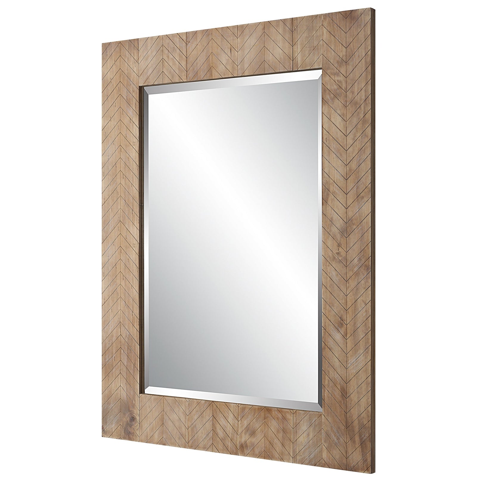 Modern Accents Wood Chevron Frame Mirror