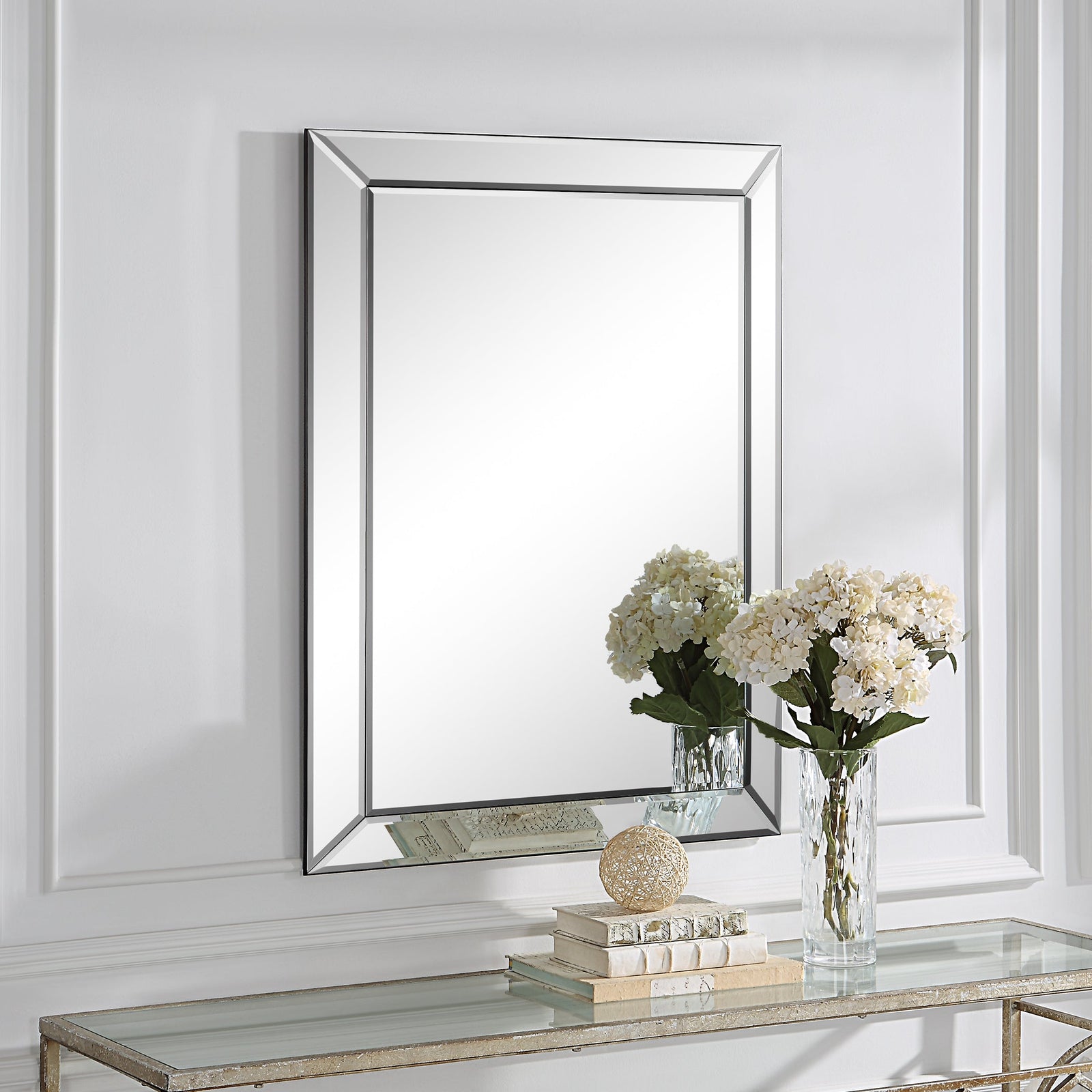 Modern Accents Elegant Frameless Beveled Mirror