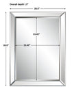 Modern Accents Elegant Frameless Beveled Mirror