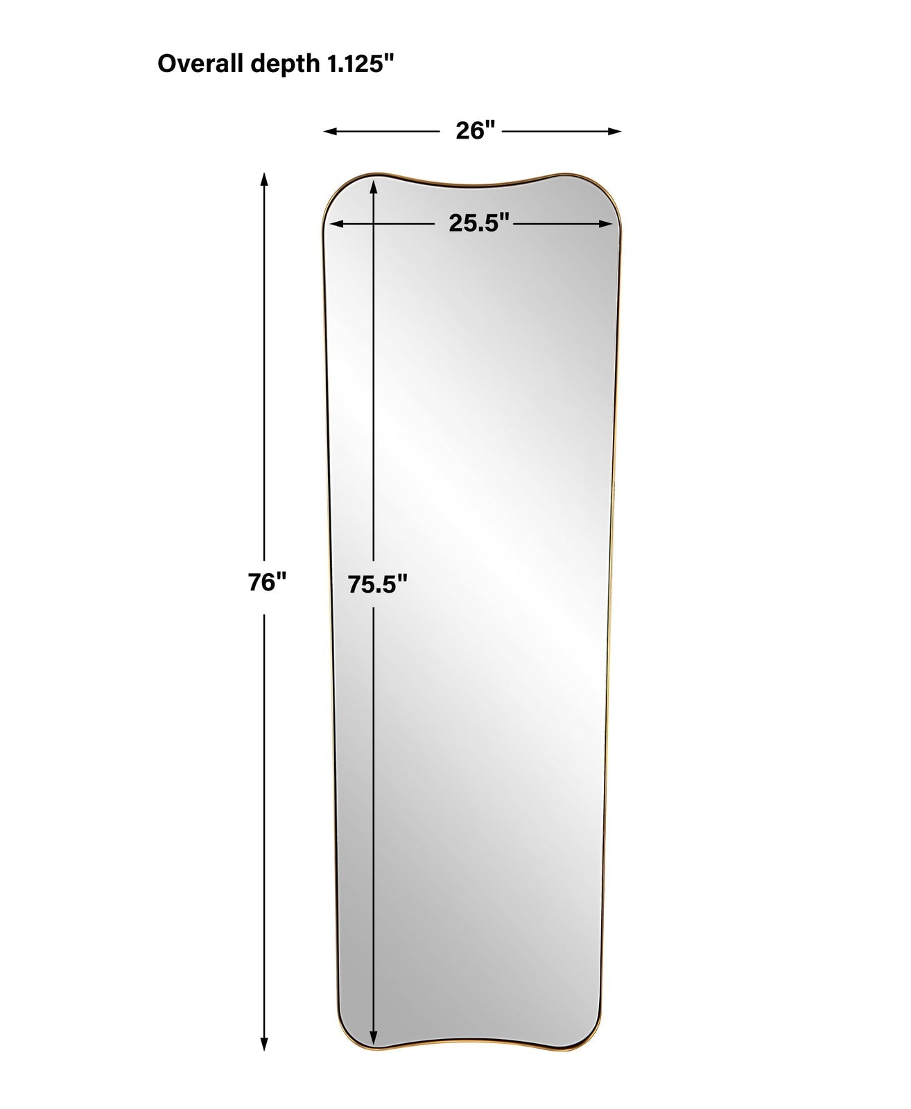 Uttermost Belvoir Large Antique Brass Mirror