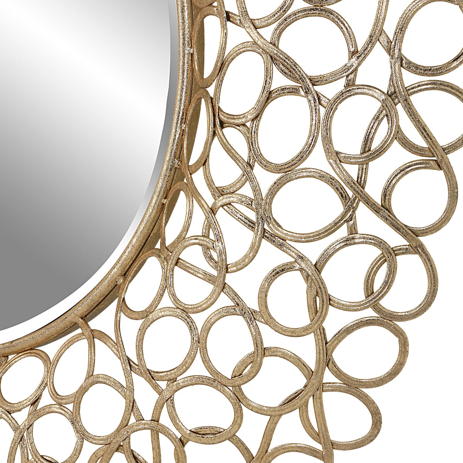 Uttermost Swirl Round Gold Mirror Clearance