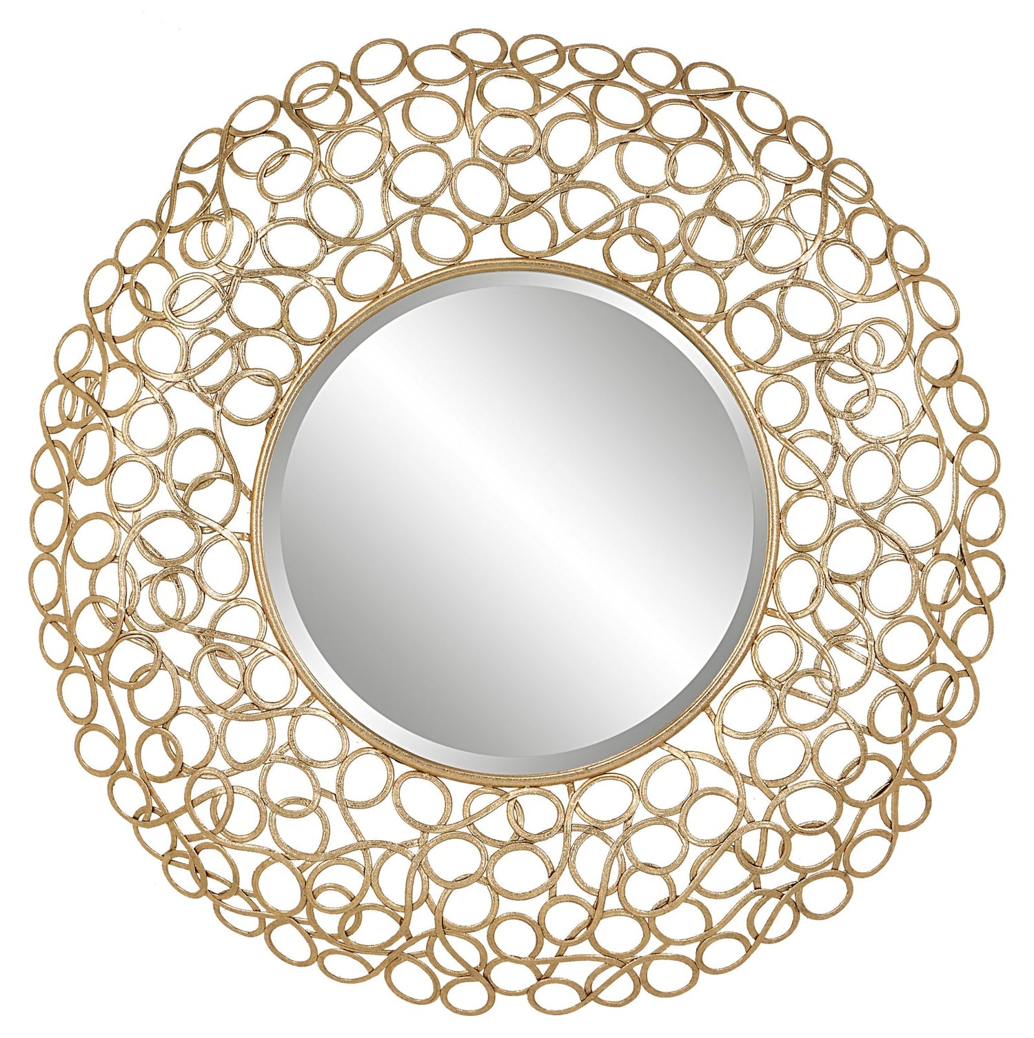 Uttermost Swirl Round Gold Mirror Clearance