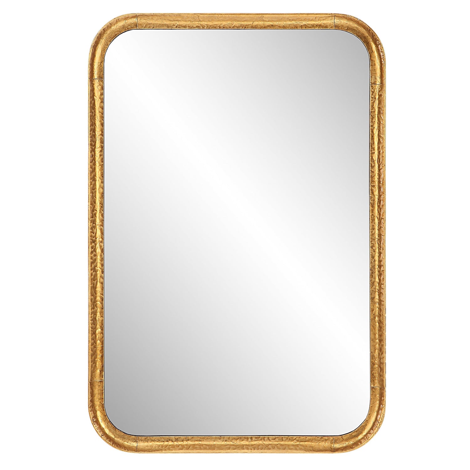 Modern Accents Rectangular Hammered Metal Mirror