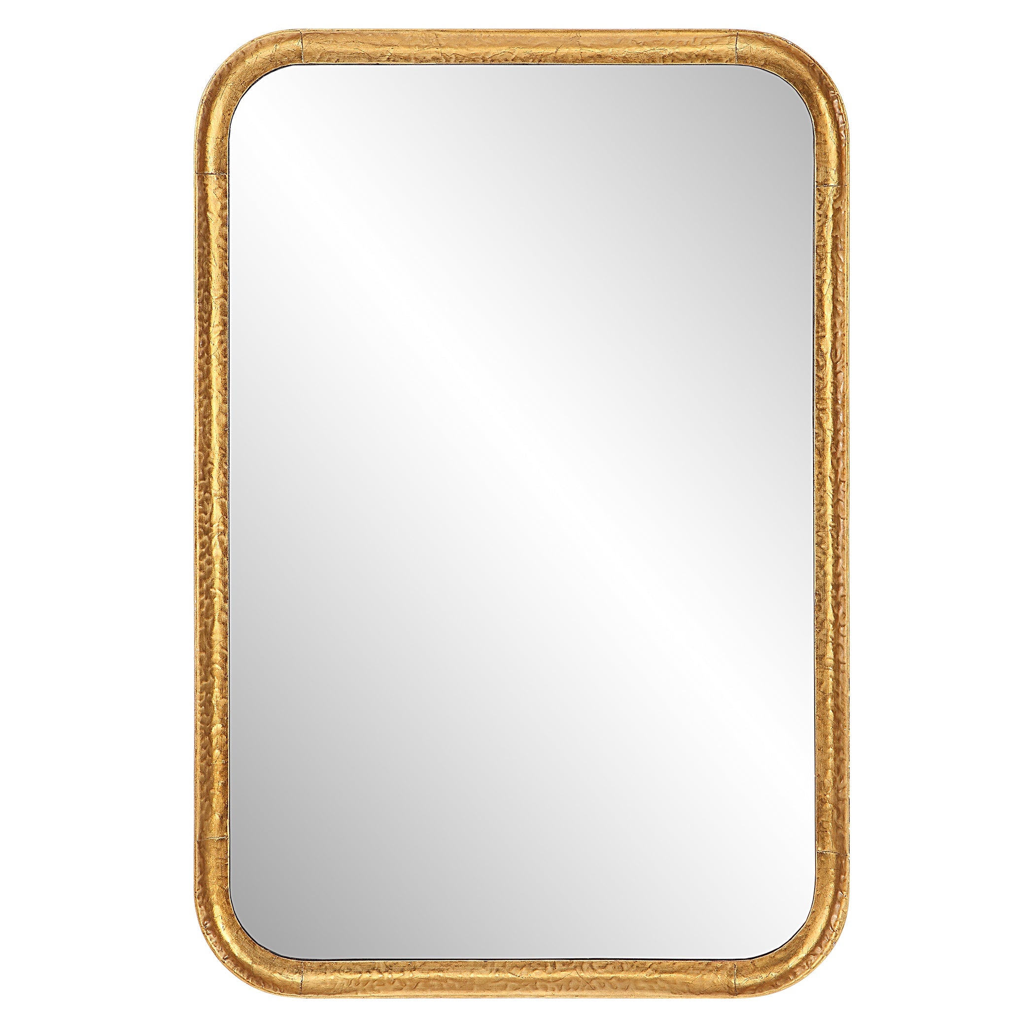 Modern Accents Rectangular Hammered Metal Mirror