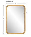 Modern Accents Rectangular Hammered Metal Mirror