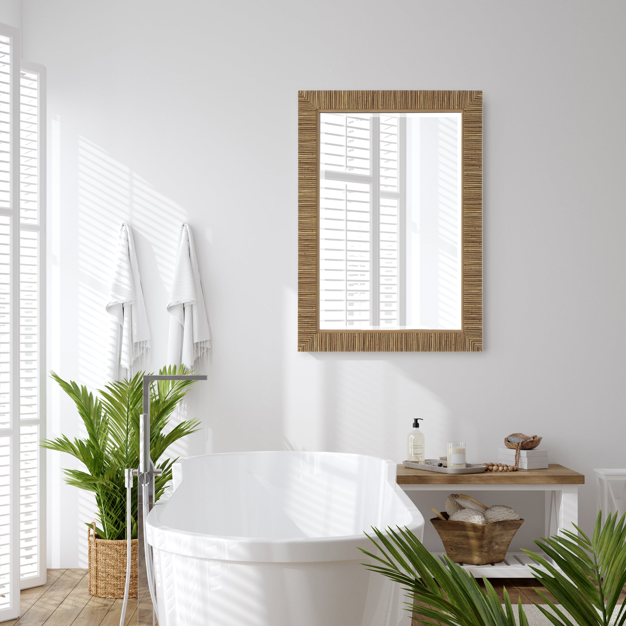 Modern Accents Rattan Frame Mirror