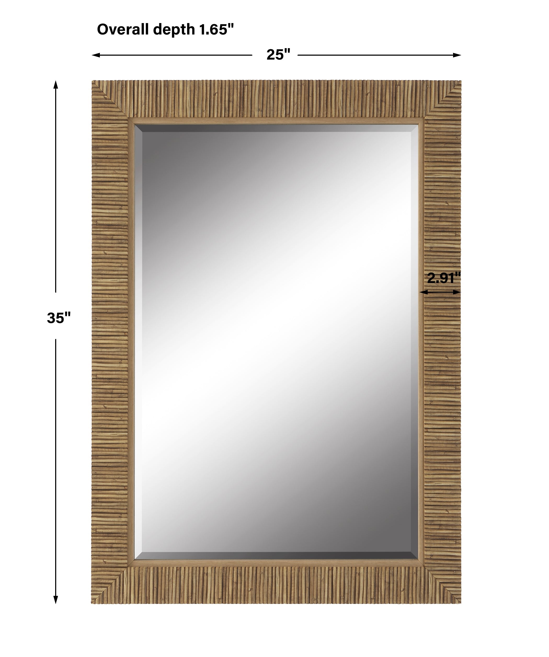 Modern Accents Rattan Frame Mirror