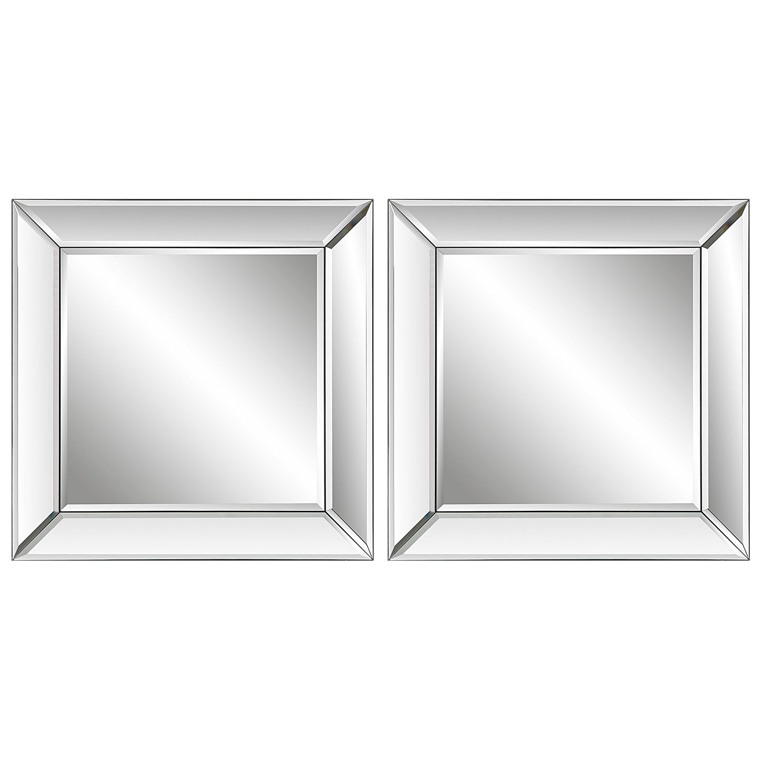 Modern Accents Elegant Frameless Mirror - Set of 2
