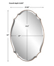 Modern Accents Shaped Beveled Rounded Edged Frame Mirror