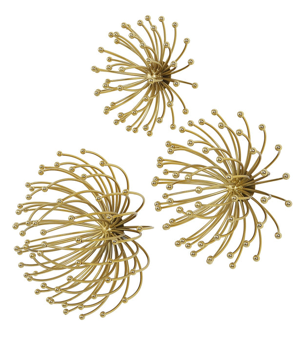 Uttermost Aga Gold Metal Wall Decor - Set of 3