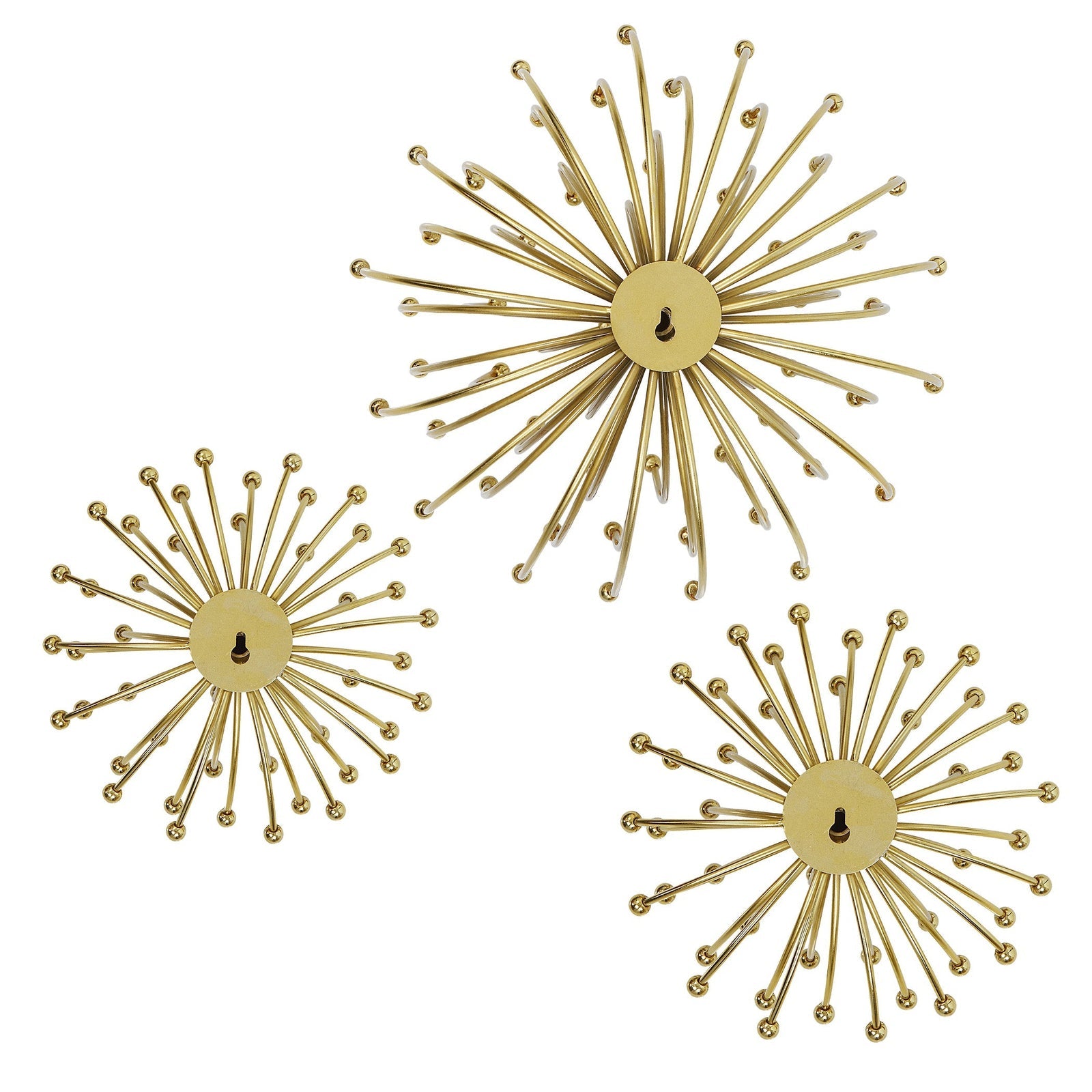 Uttermost Aga Gold Metal Wall Decor - Set of 3