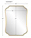 Uttermost Athena Brushed Brass Mirror