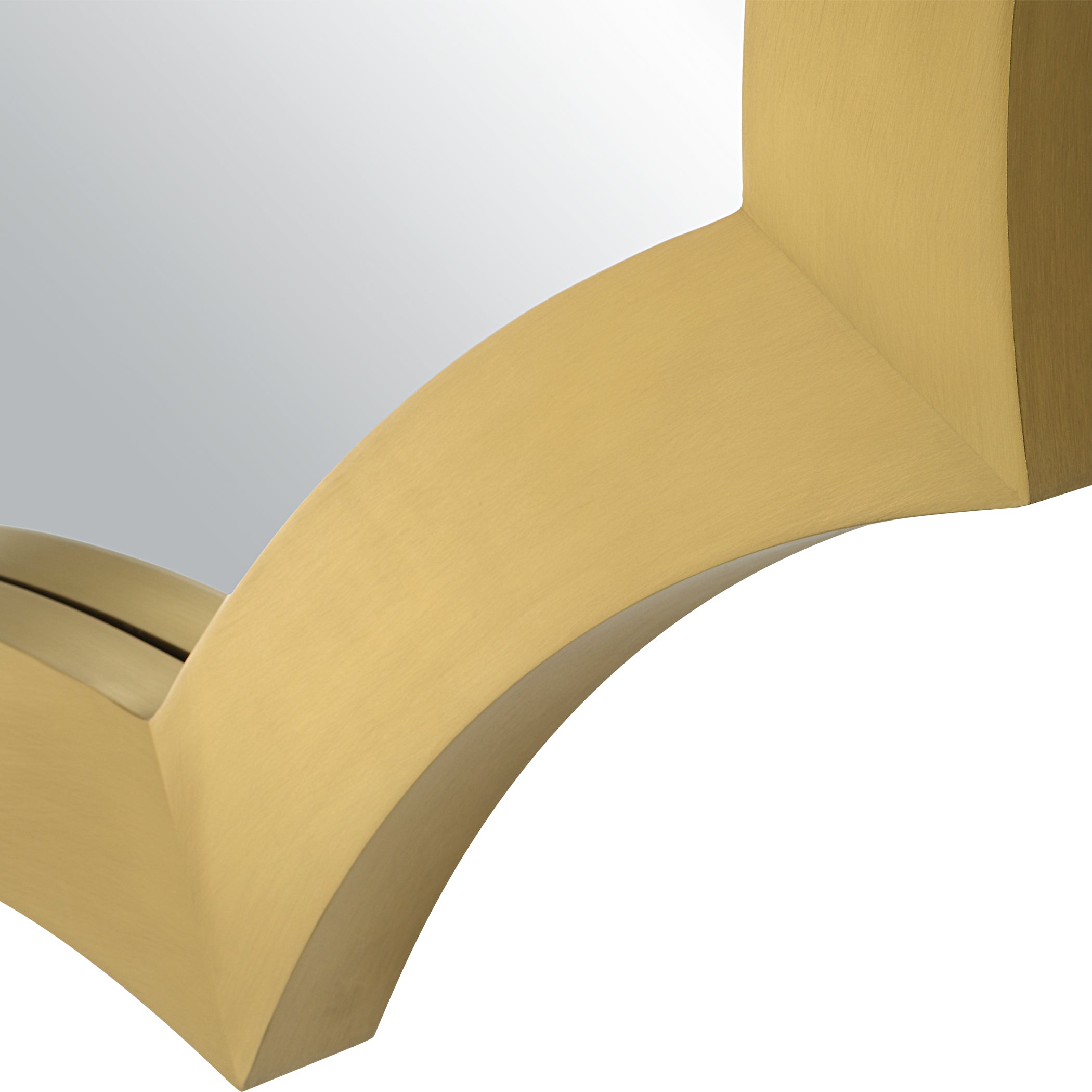 Uttermost Flare Brushed Brass Round Mirror Clearance