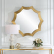 Uttermost Flare Brushed Brass Round Mirror Clearance