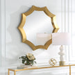Uttermost Flare Brushed Brass Round Mirror Clearance