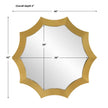 Uttermost Flare Brushed Brass Round Mirror Clearance